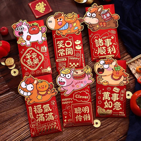 Horse Angpao 6 Pcs